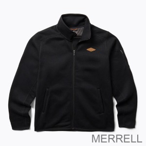 Sudaderas Merrell - Suéter con cremallera completa Weather para hombre negro